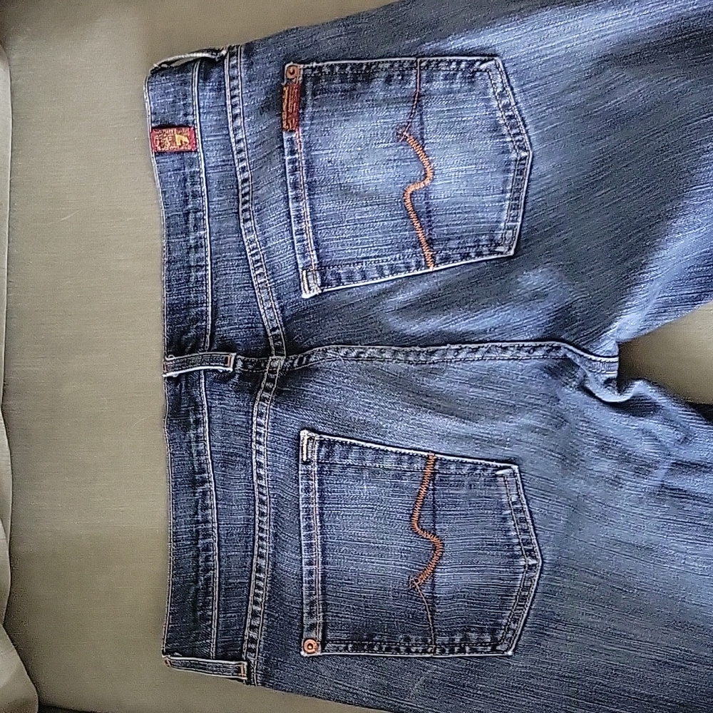 Size 33 7 for All Mankind Jeans Bootcut 28" Inseam